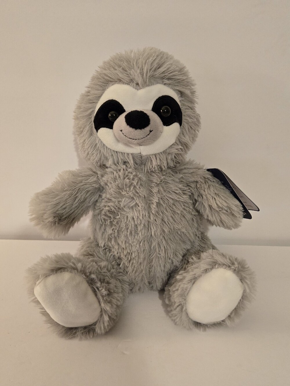 KellyToy Gray & Black Sloth Plush Stuffed Animal with Tag 10.5" Sitting